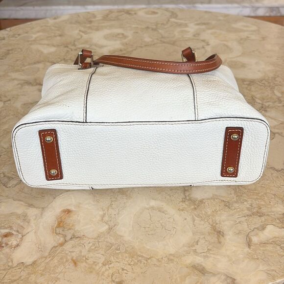 Dooney & Bourke Lexington WhitePebble Grain Leather Shoulder Tote Bag - Picture 8 of 16